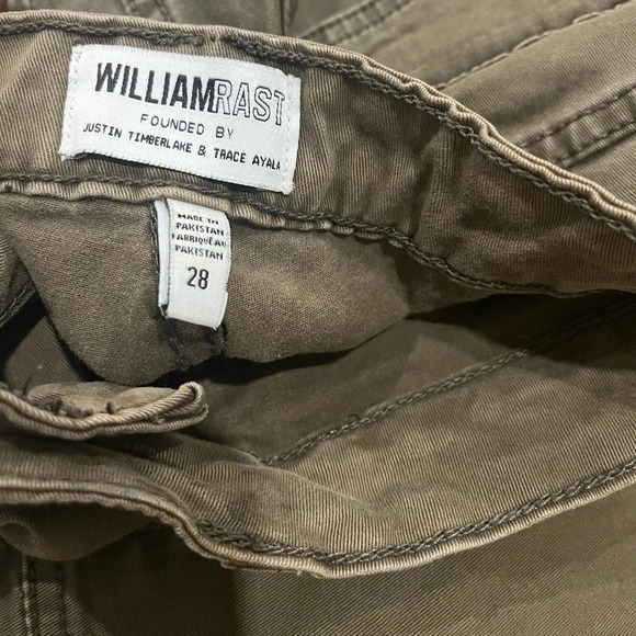 William Rast army green “Skinny Cargo” pants, size 28 - Picture 3 of 6